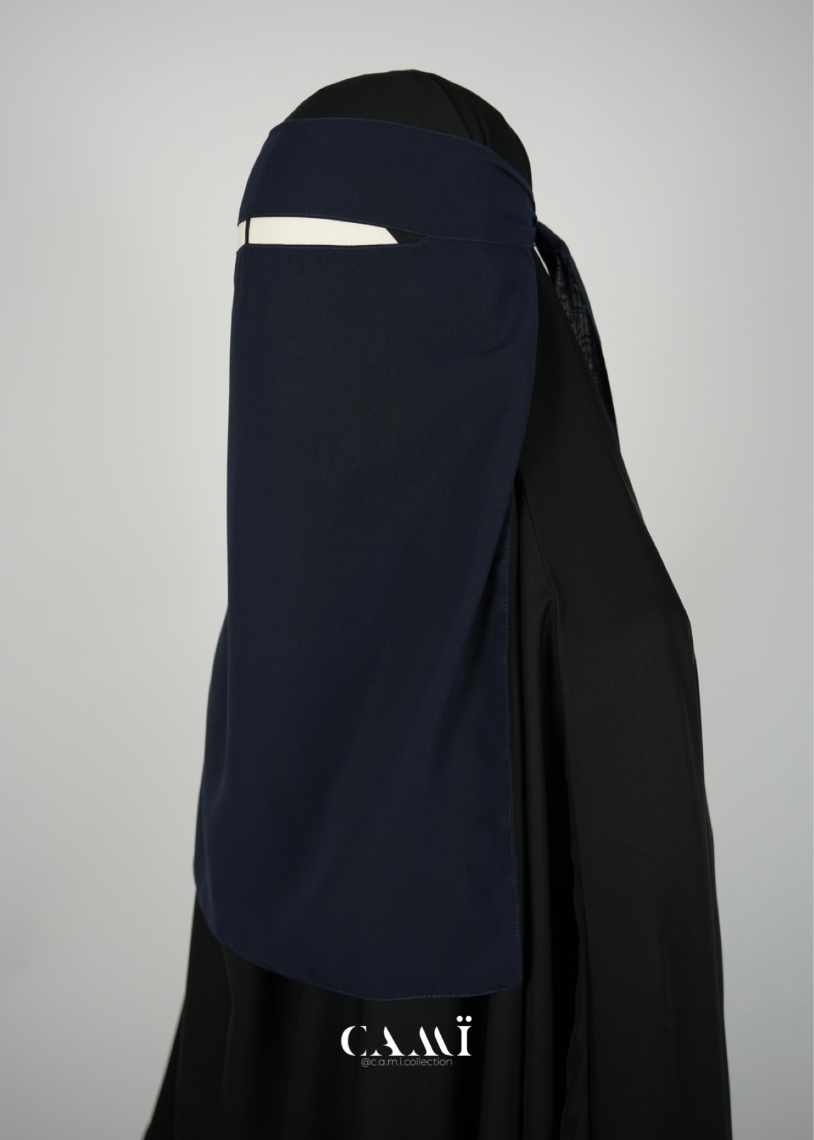 Niqab navy einlagig