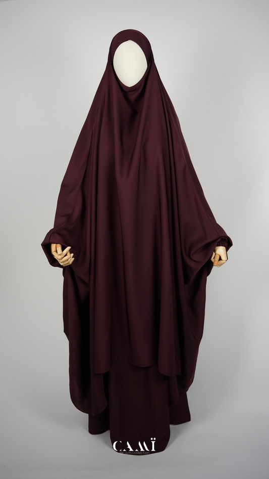 Jilbab mit Rock 2-teilig burgundy