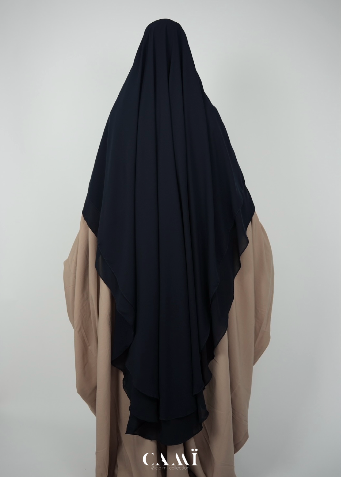 Khimar Chiffon 2 layer navy