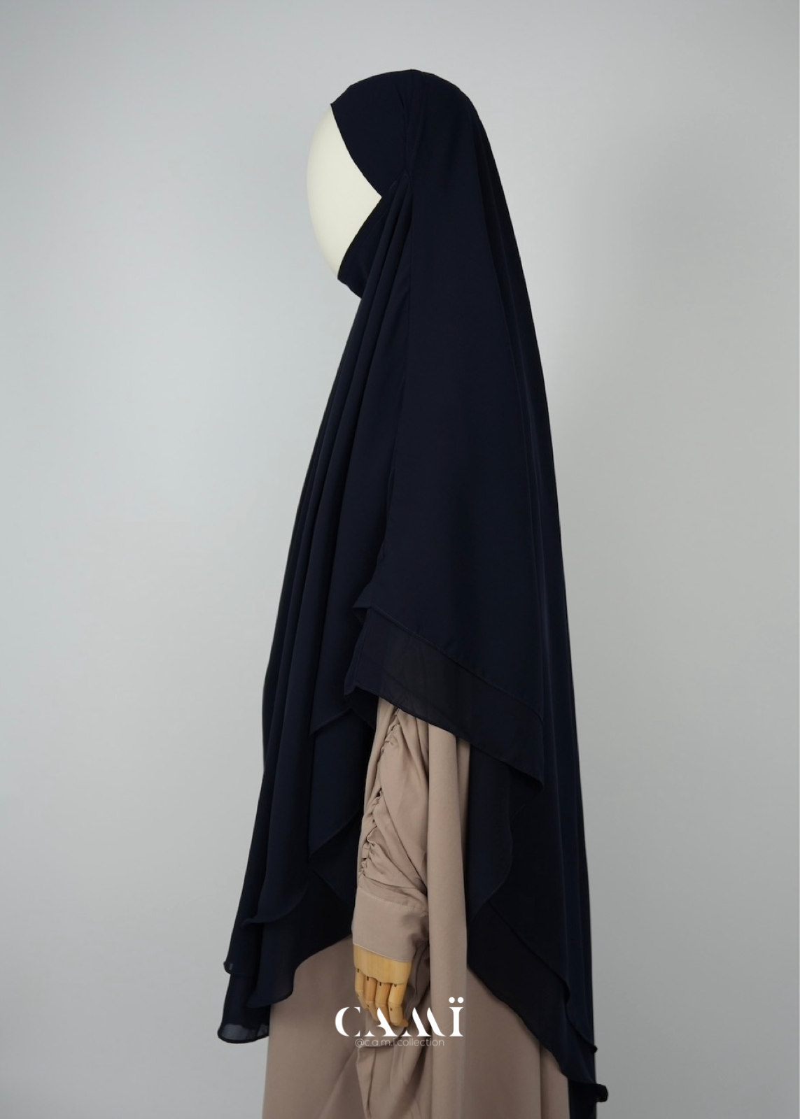 Khimar Chiffon 2 layer navy