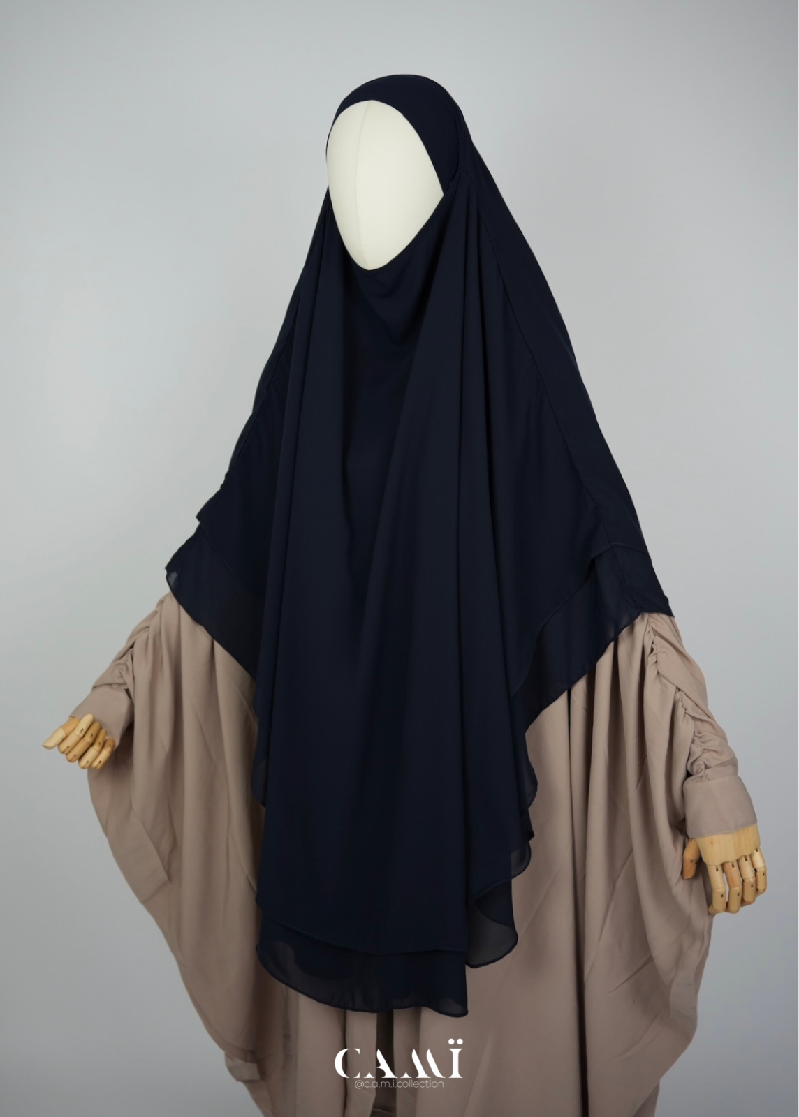 Khimar Chiffon 2 layer navy