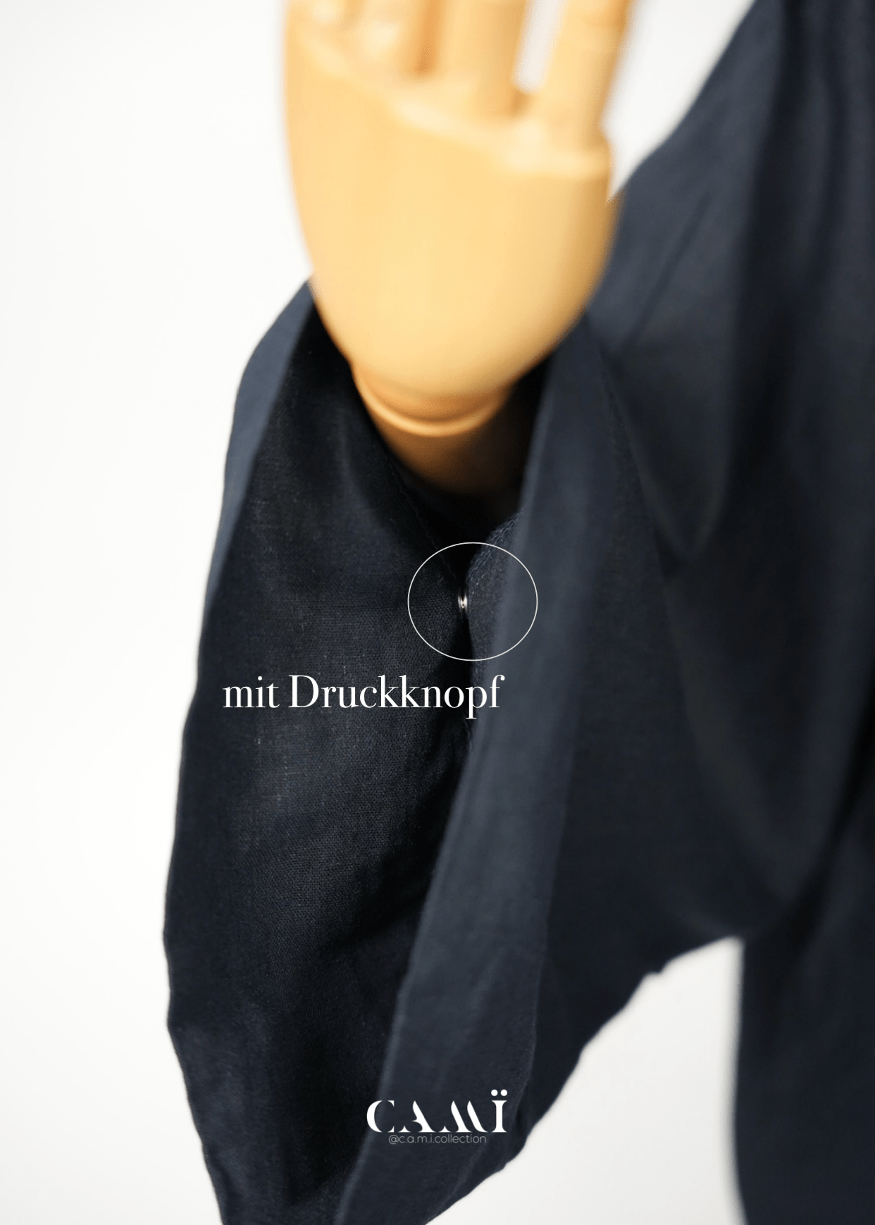 Leinen - Baumwolle Abaya Set dark navy - CAMÏ