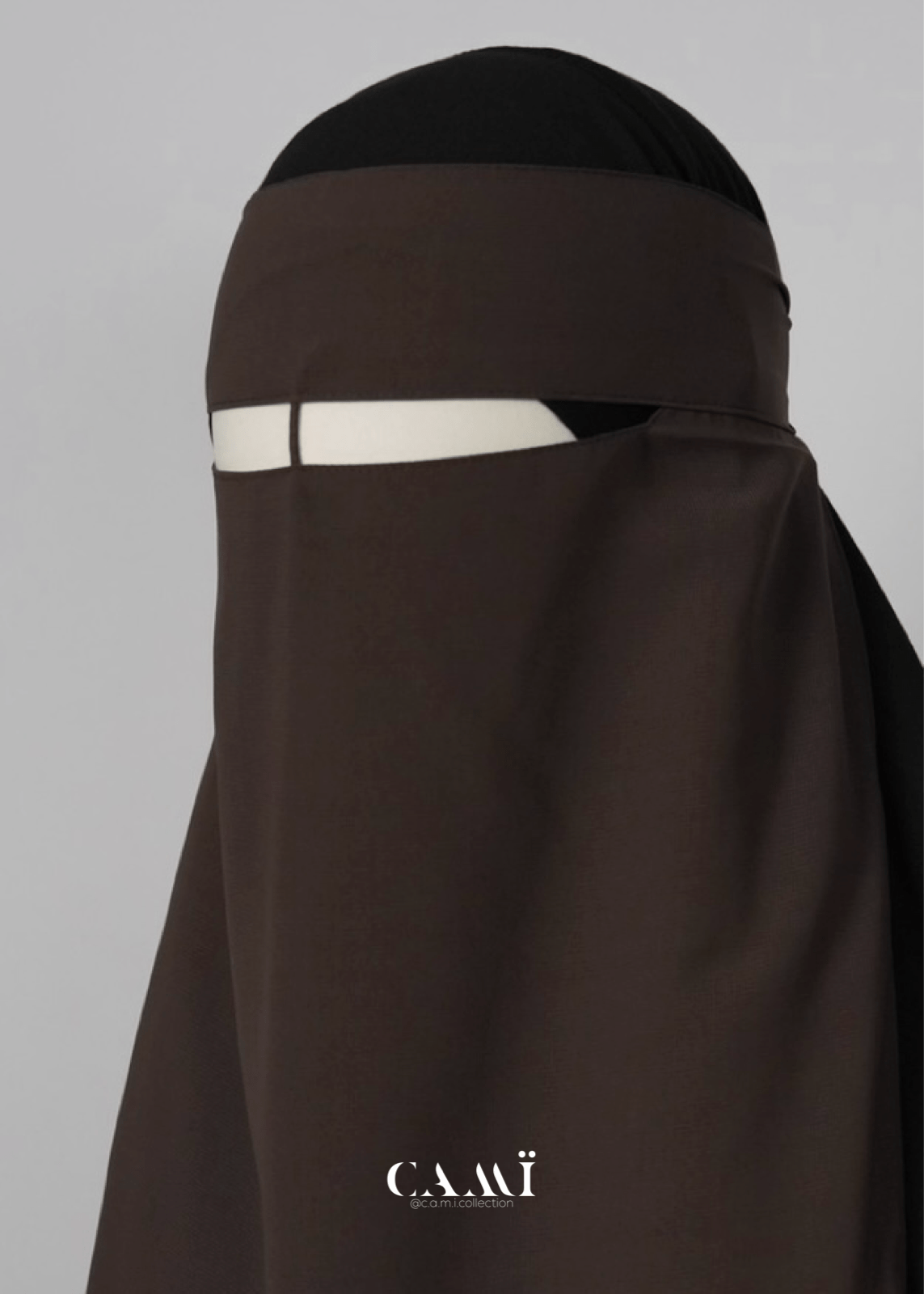 Niqab dark taupe - CAMÏ