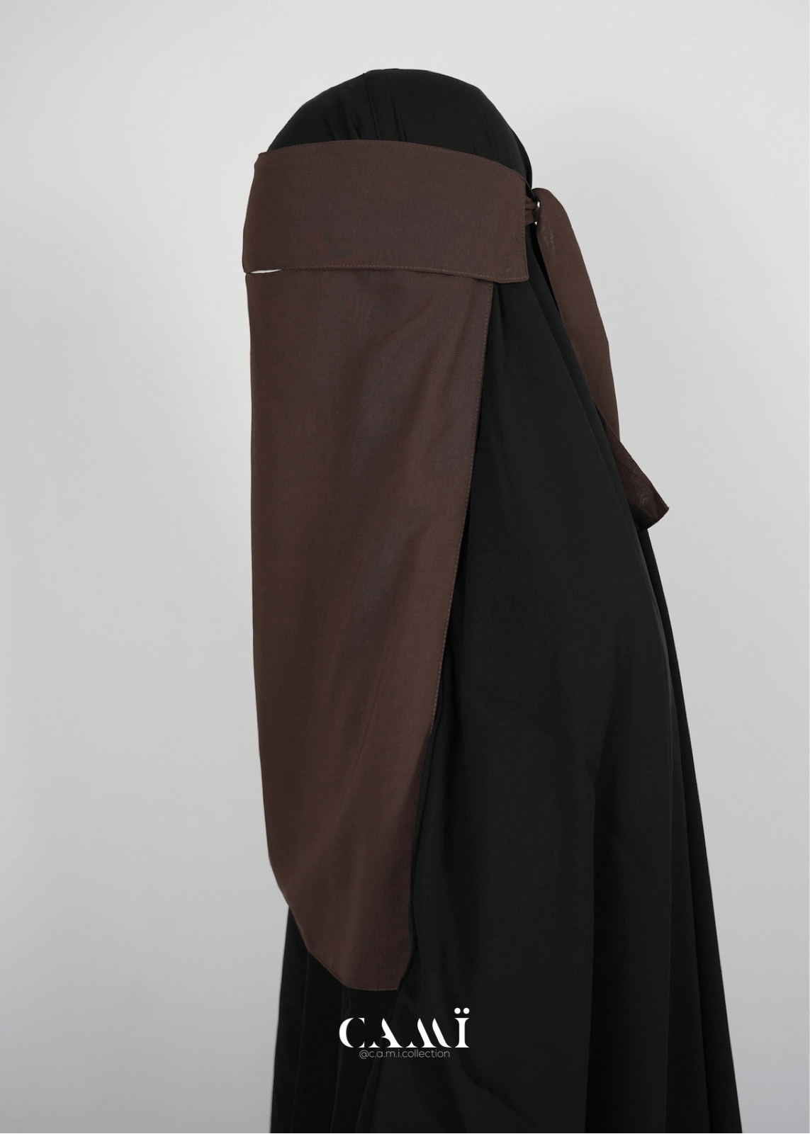Niqab mit Klappe dunkelbraun Flap Niqab - CAMÏ