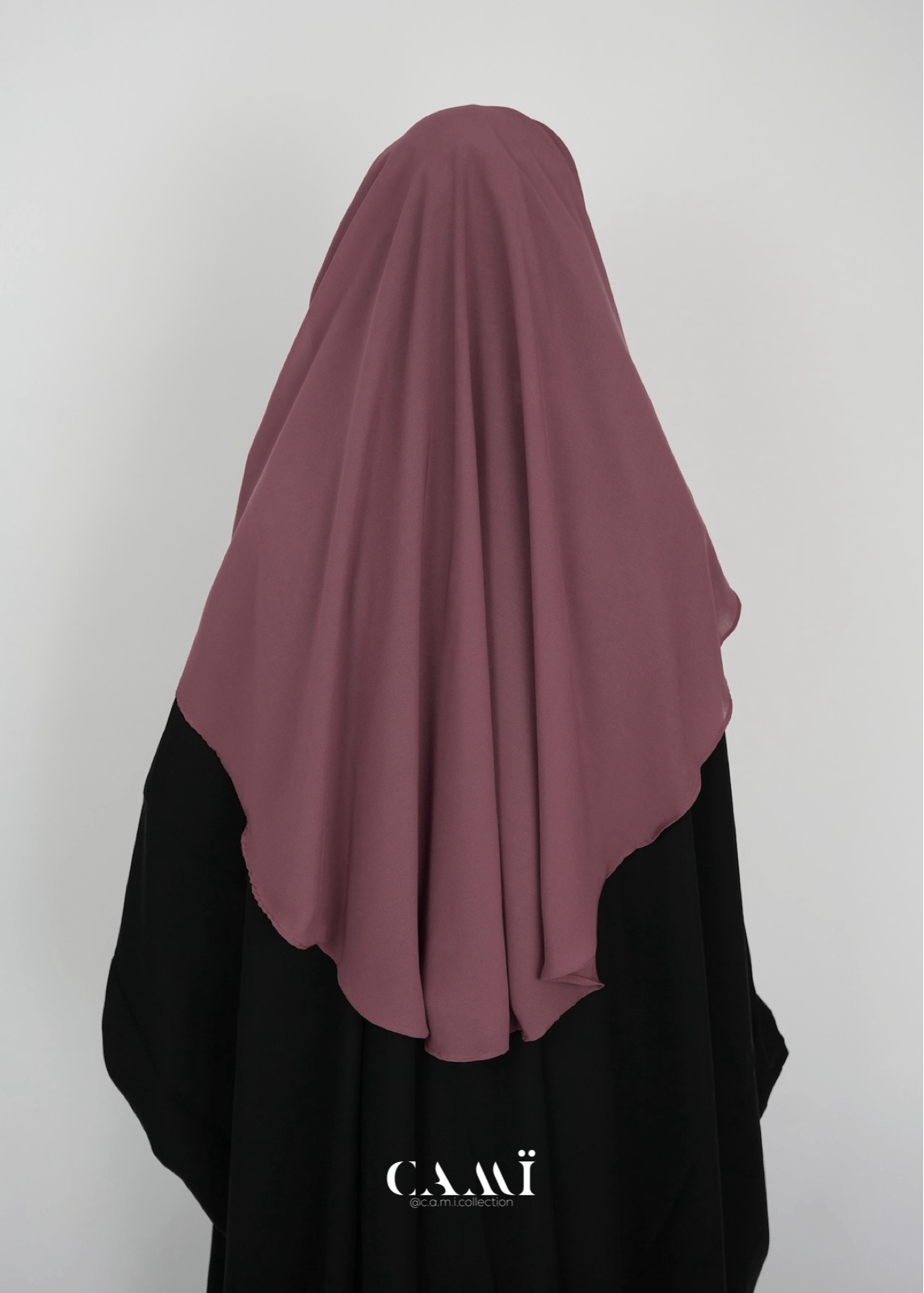 Zweilagiger Niqab mit rundem Schnitt mauve - CAMÏ
