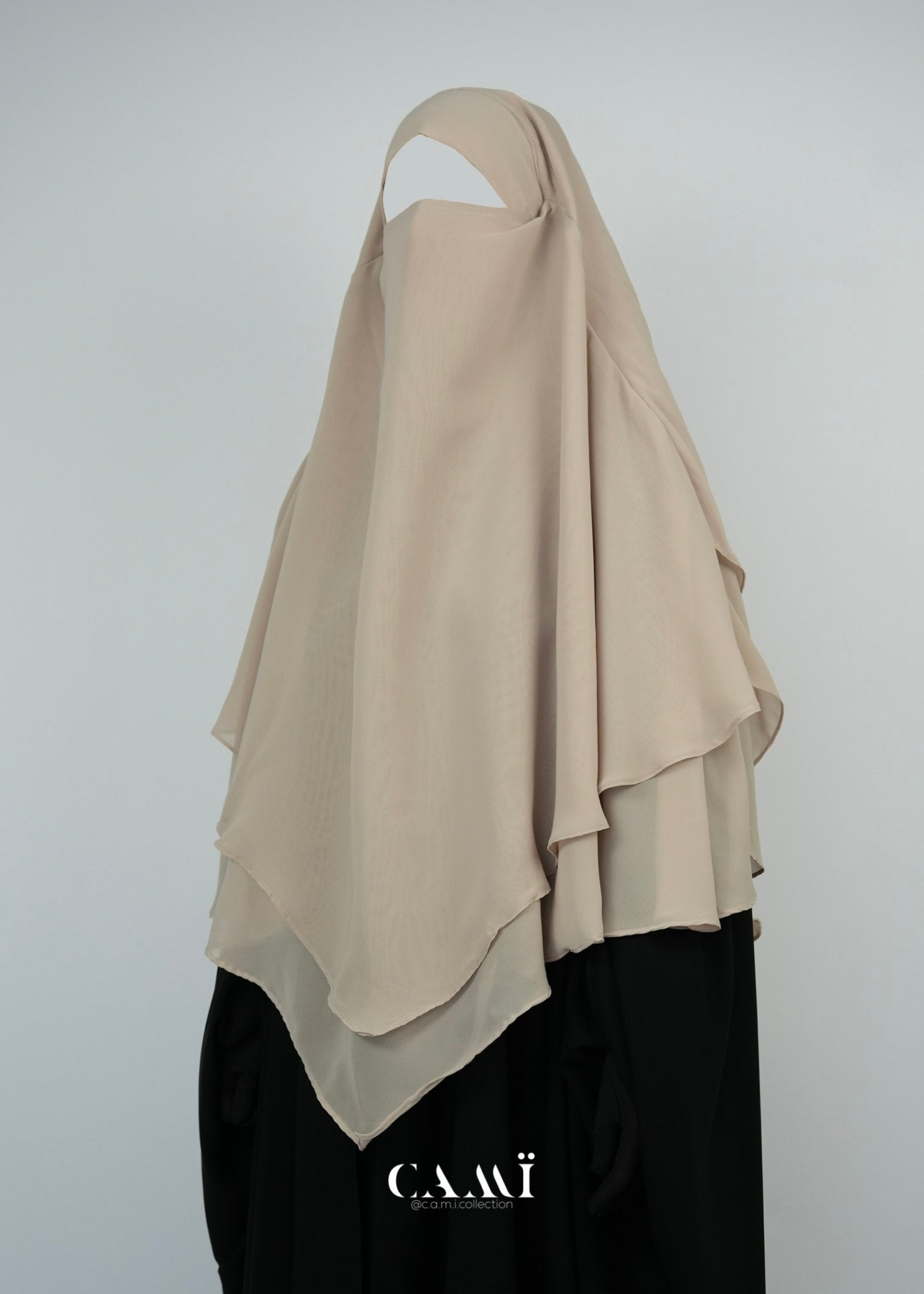 Khimar Chiffon dreilagig - CAMÏ