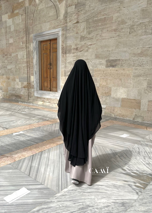 Khimar Chiffon zweilagig lang - CAMÏ