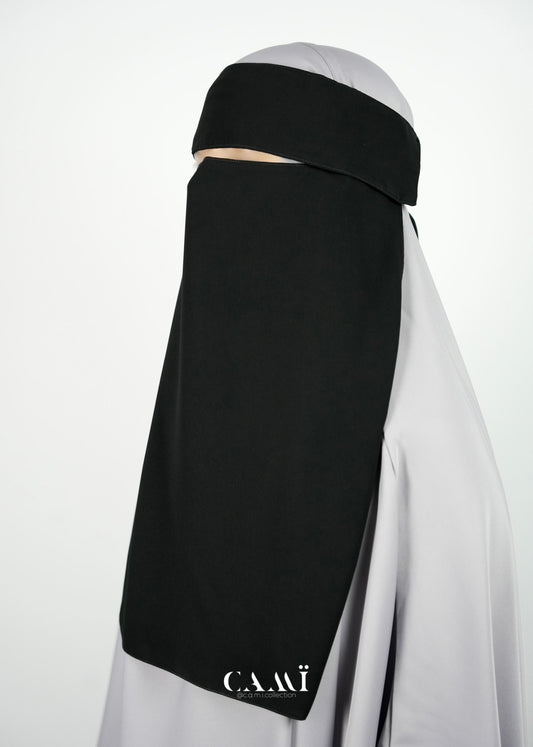 Niqab mit Klappe schwarz - CAMÏ