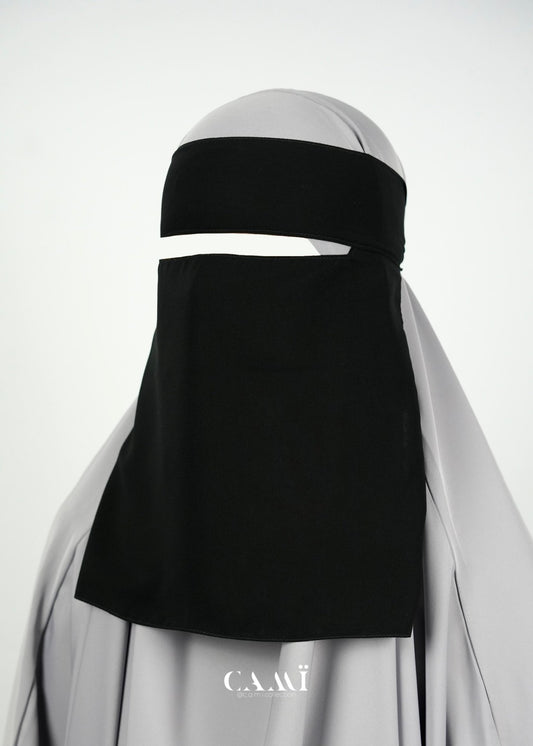 Niqab schwarz einlagig - CAMÏ